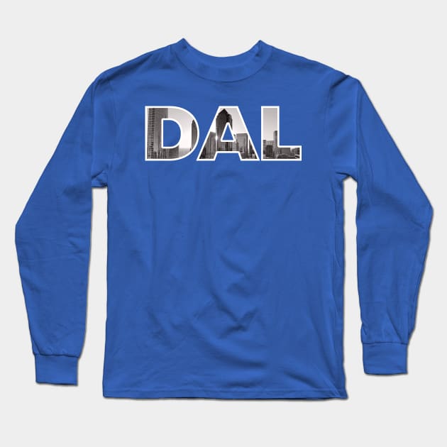 Dallas Mavericks DAL Skyline Long Sleeve T-Shirt by StupidHead